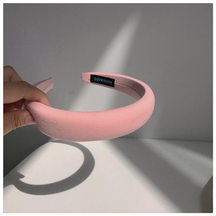 

Модный широкий летний мягкий губчатый обруч для волос для выхода в свет, милая корейская повязка на голову, прижимающие волосы резинки, повязки на голову для волос, женские аксессуары для волос