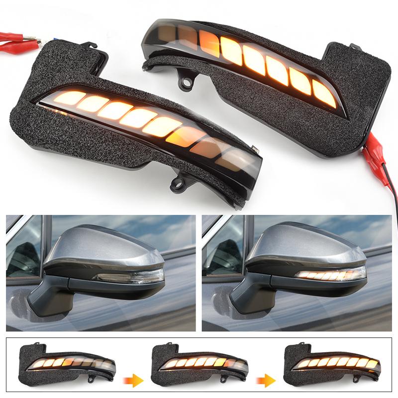 2Pcs For Toyota Hilux Fortuner Innova 2016 2017 2018    Dynamic LED Blinker Indicator Sequential Turn Signal Light