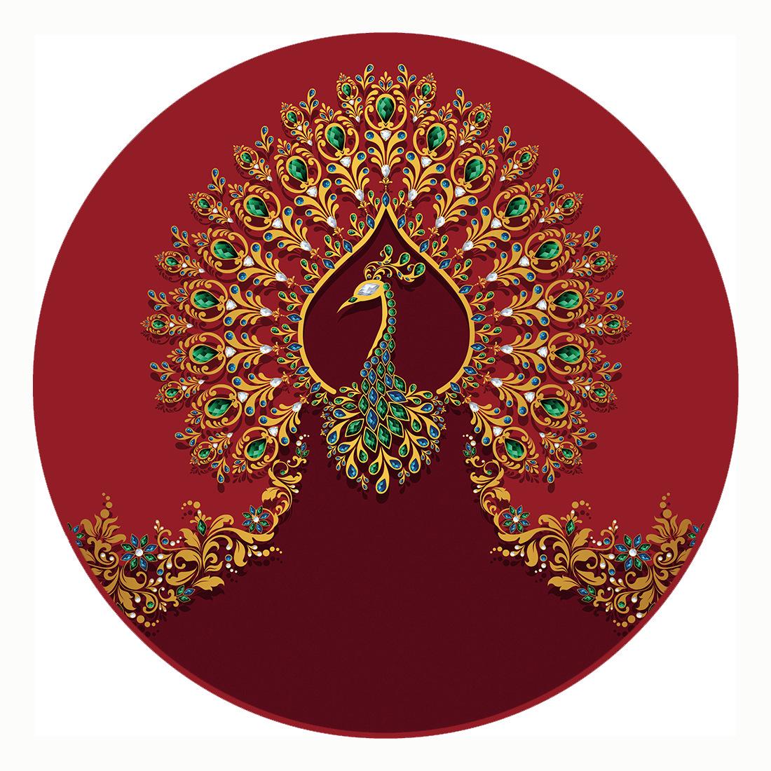 

Роскошный круглый нескользящий бархатный ковер для гостиной и спальни 120x120cm (Crystal Velvet)