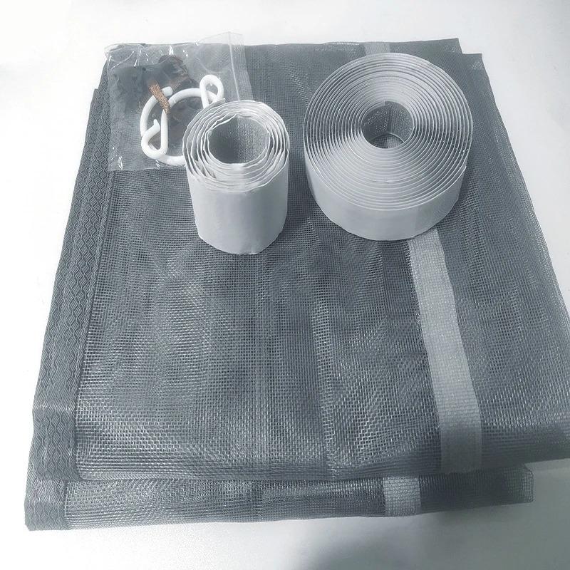 Серая магнитная москитная сетка, шторы на заказ, дверная сетка, невидимая сетка, магнитная самозакрывающаяся москитная сетка для двери 70*190cm серый ясень