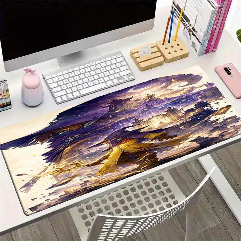 Wizard Theme Mouse Pad, Non Slip Rubber Base, Multifunctional Office & Home Decor, Perfect for Workspace Personalization.
