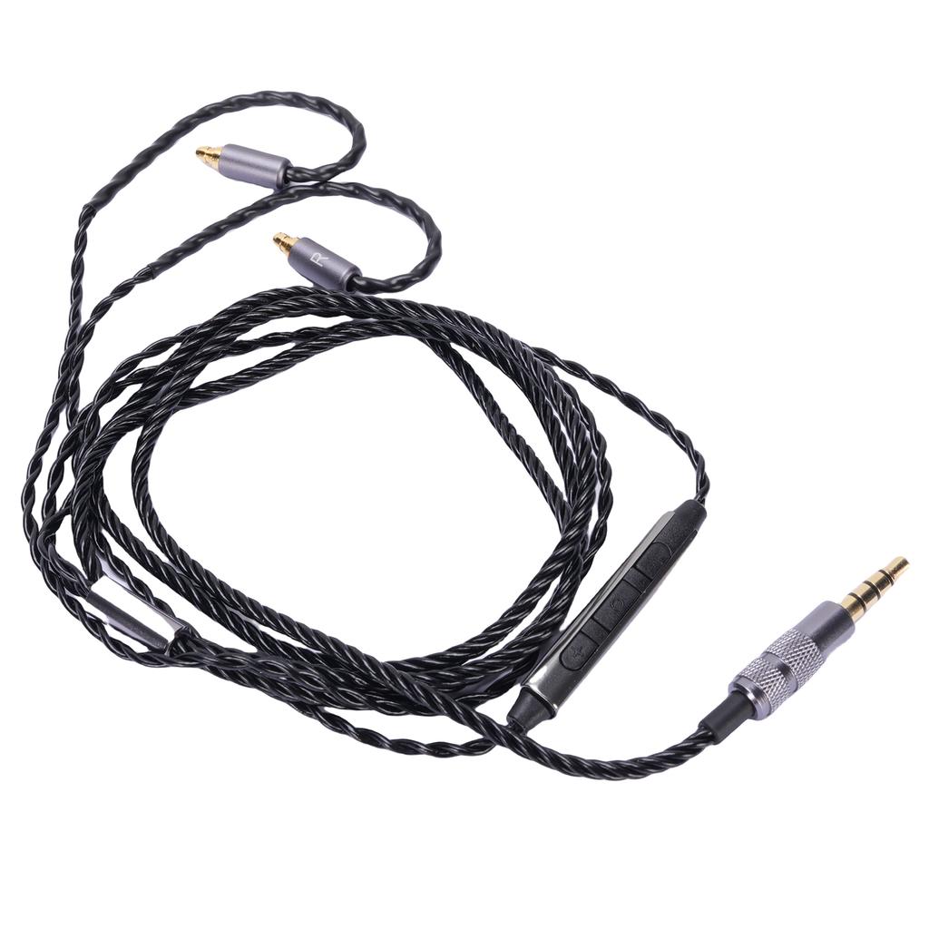 Headphone Cable Fit for IE100 IE400 IE500 with Mic 3.5mm Plug 3.94ft Long Improve Sound Quality Headphone Replacement