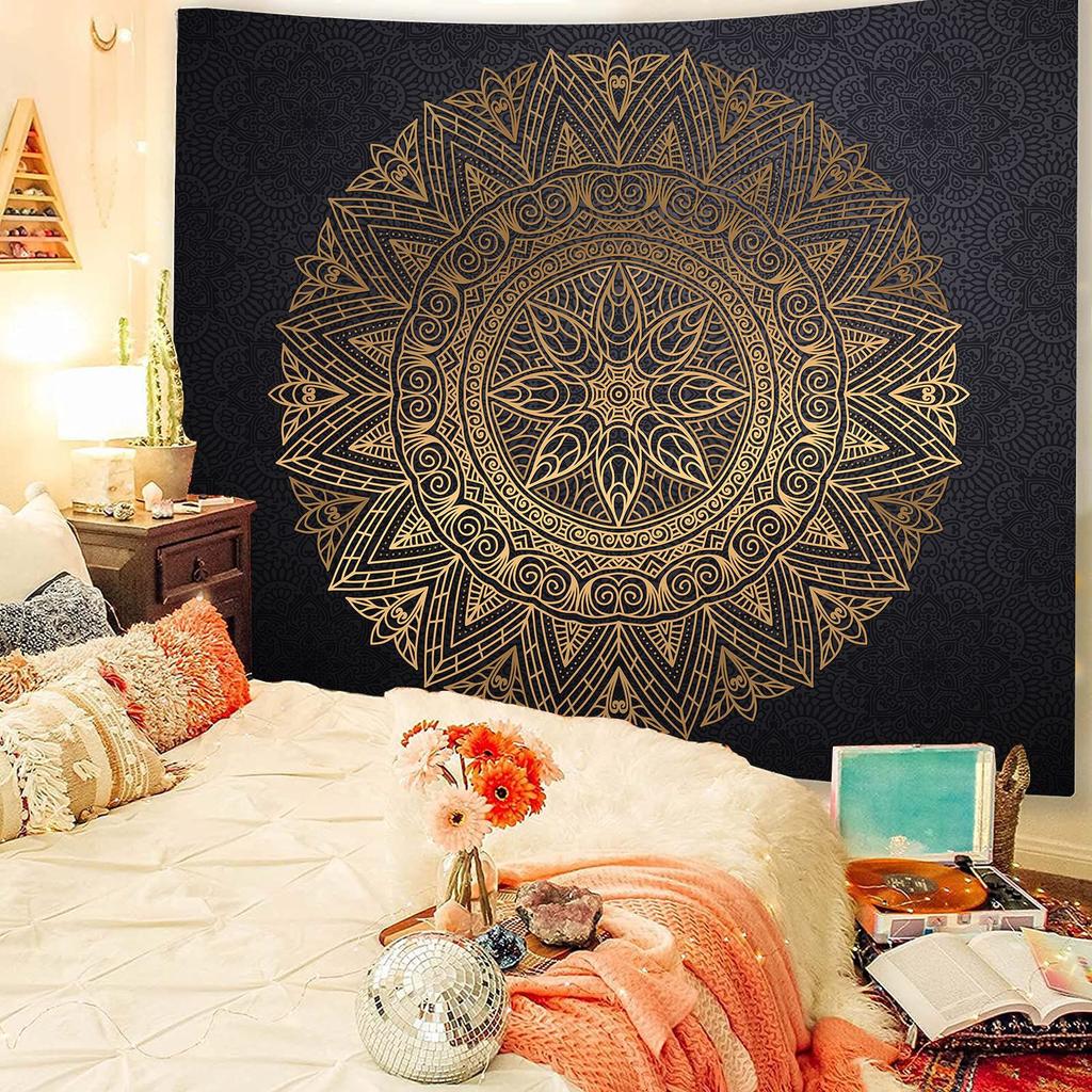 Hot Mandala Pattern Indian Tapestry Wall Hanging Decor Bohemian Elephant Beach Towel Polyester Thin Blanket Travel  Mat