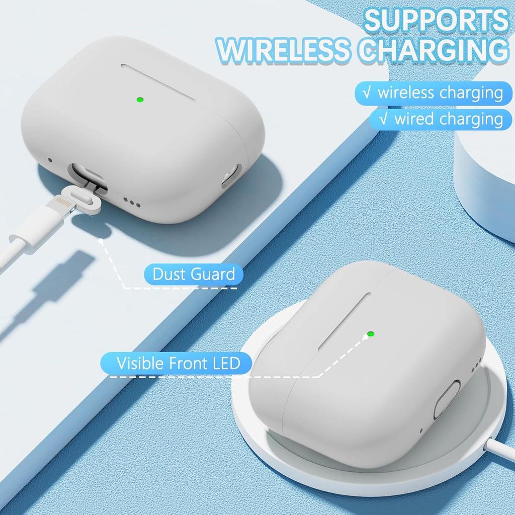 AirPods Pro 2 Silicone Case with Cleaning Pen & Carabiner