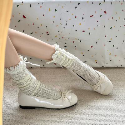 Francuski retro styl baletowy płytkie buty czapka damskie miękka podeszwa wiosenne nowe Mary Jane kok jeden pedał damskie buty