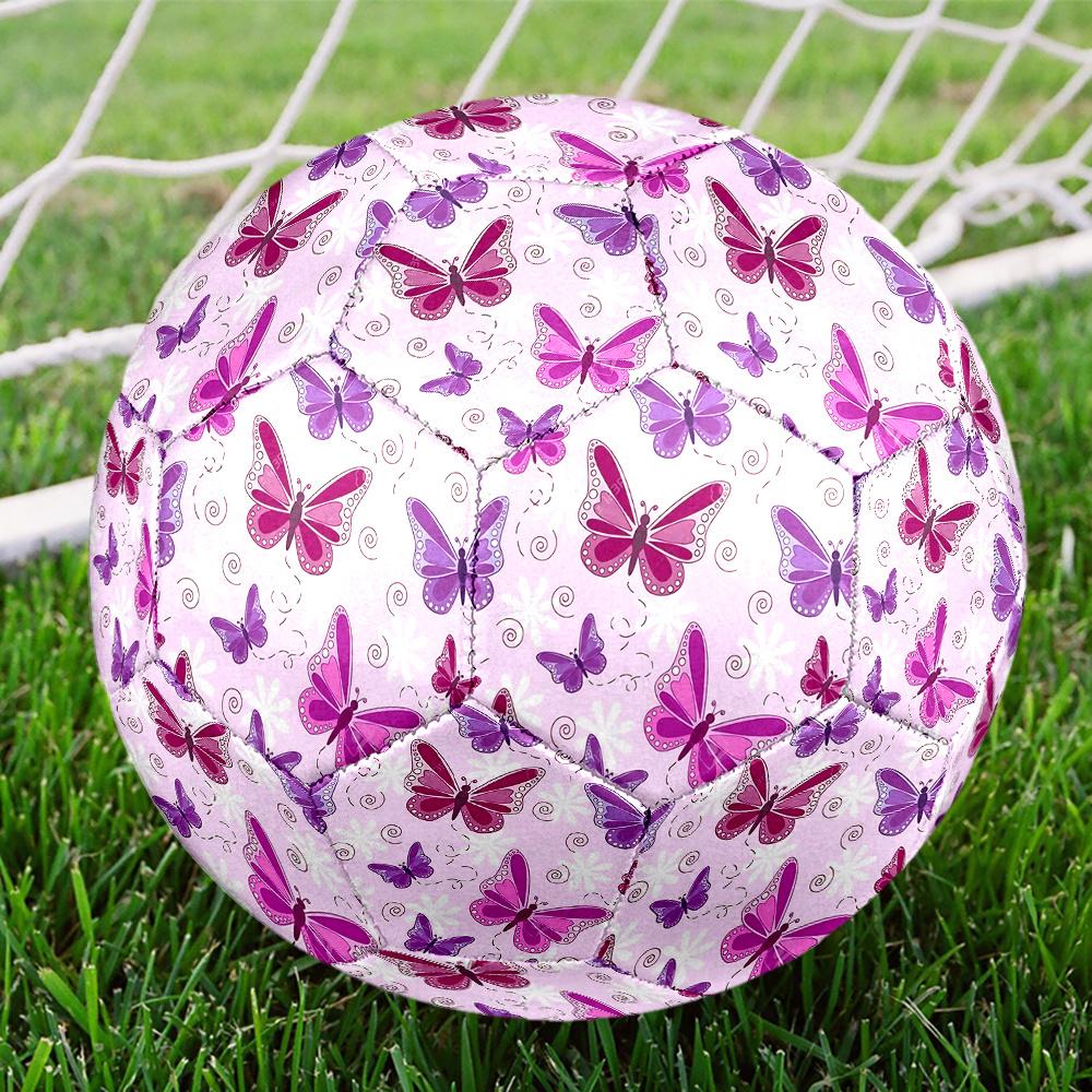 1PC Butterflies Flowers Soccer Ball Size 5 Football Machine Sewn Indoor/Outdoor Universal Football W31
