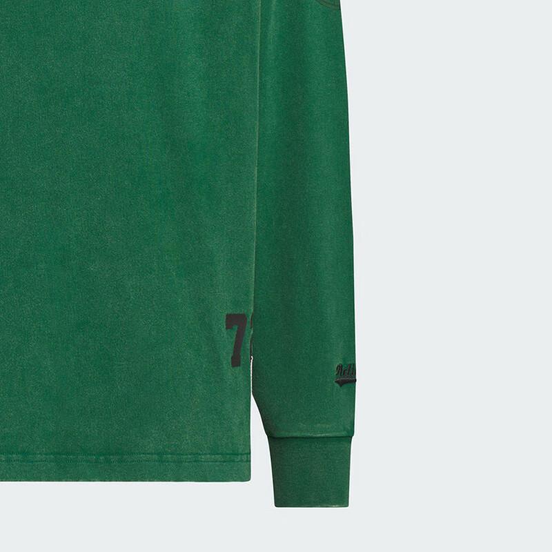 Adidas Originals Stand Collar Comfortable Skin-Friendly Logo Long Sleeve Sweatshirt Men sweatshirt Green JN0778