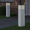 Solar LED Path Light 2 Pcs White Cold Rolled Steel