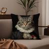 Renaissance Royal Cat Pillow Case Good Print Pillowcase Living Room Sofa Cushion Cover Bedroom Room Decor