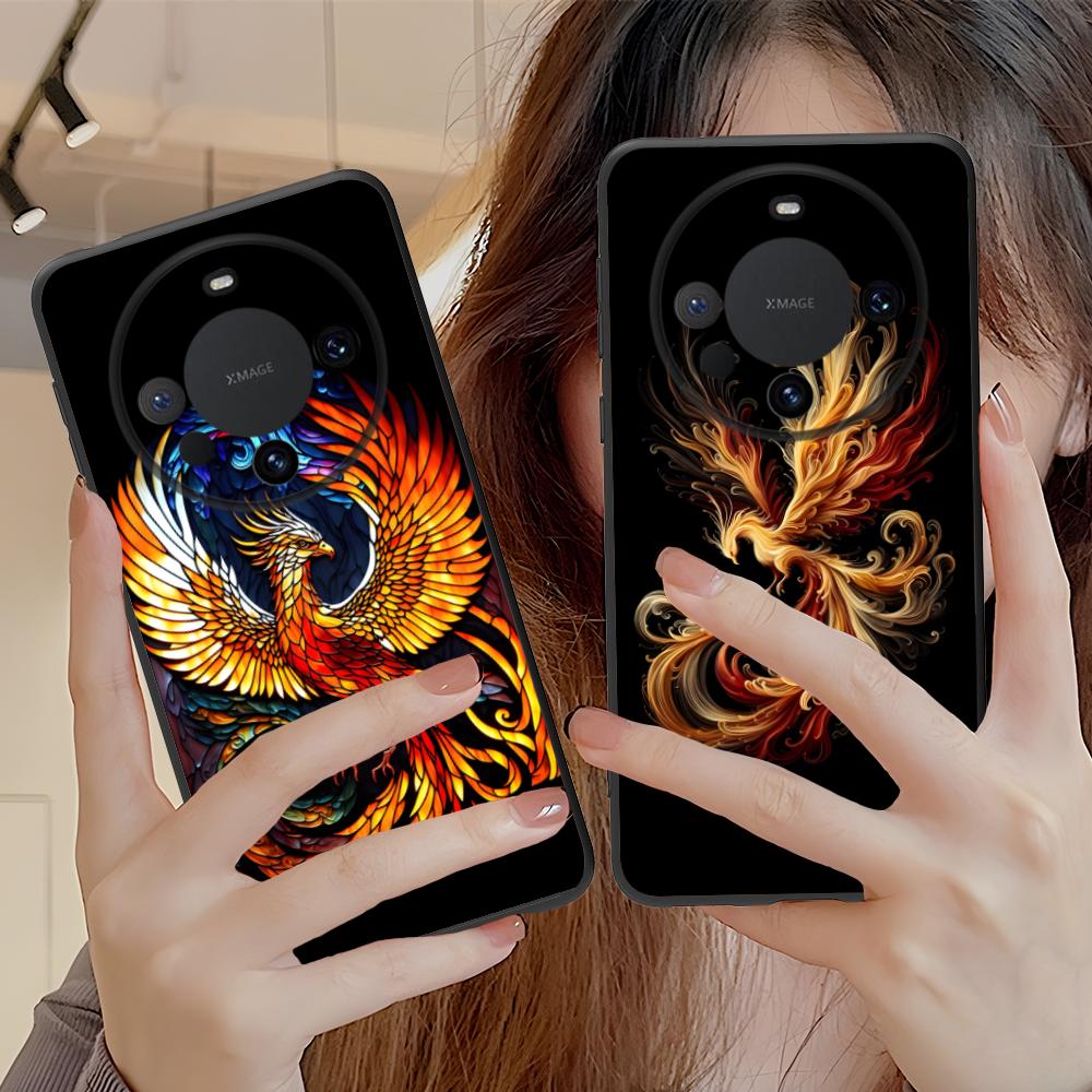 Luxury Phoenix Mobile Cell Phone Case for Huawei Mate 60 50 40 30 20 10 Pro Plus Lite E 5G Colorful Printing Cover Pretty Luxury