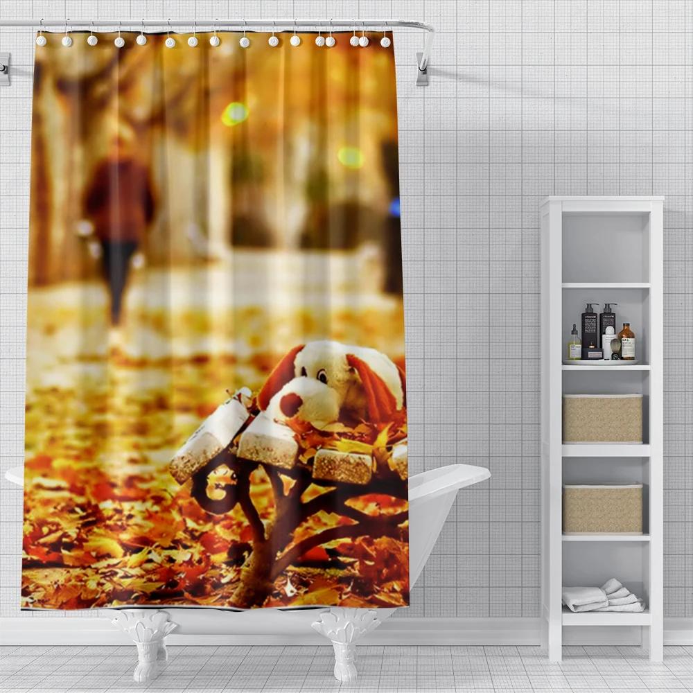 Domowe zasłony prysznicowe do łazienki Krajobraz zwierzęta wodoodporna tkanina zasłony łazienkowe nowoczesna zasłona prysznicowa 180x200 240x200