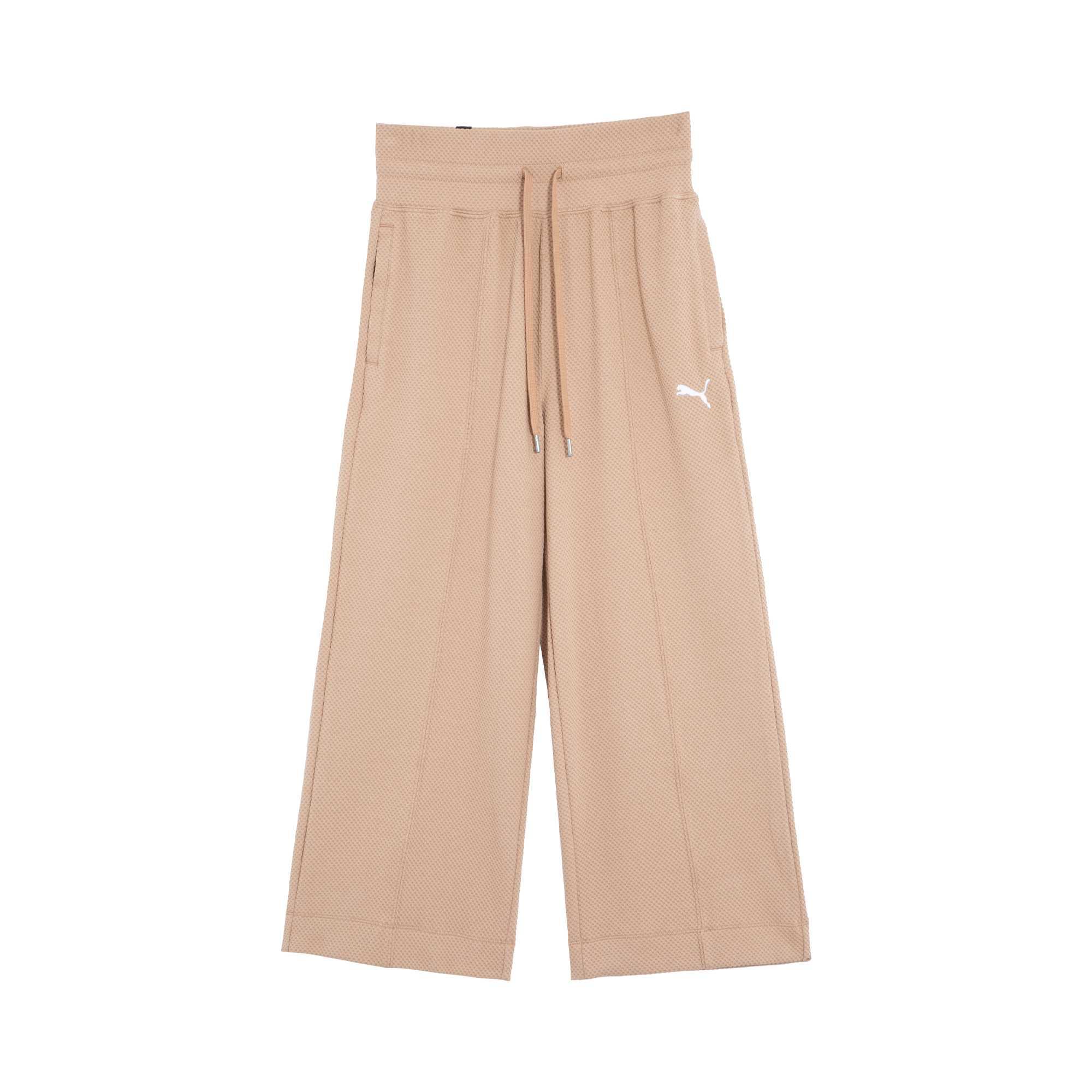 

PUMA Comfortable Soft Breathable Solid Color Lace-Up Long Pants Casual Pants Women bottoms Desert-Yellow 67665689 L