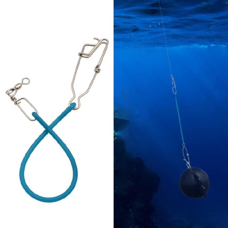 Attrezzatura da Pesca in Acqua Profonda Girelle con Corpo Elastico Ammortizzatori con Design a Doppio Moschettone Resistenza alla Corrosione per Acqua Salata