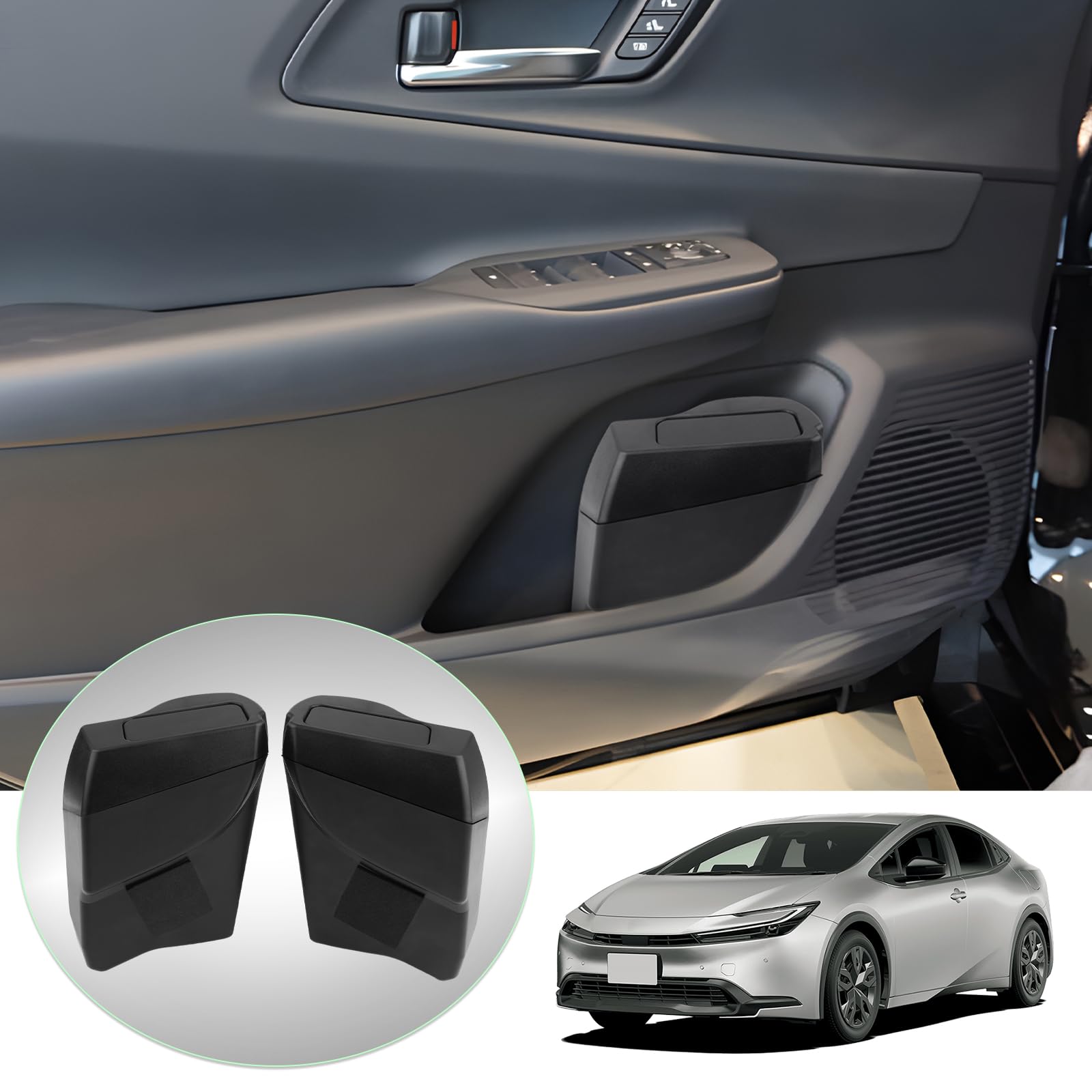 

GAFAT Toyota Prius 5-го поколения Ящик для хранения мусора в автомобиле для дверей со стороны водителя и пассажира Prius ZVW60/MXWH60 (R5.1 - Настоящее) чёрный