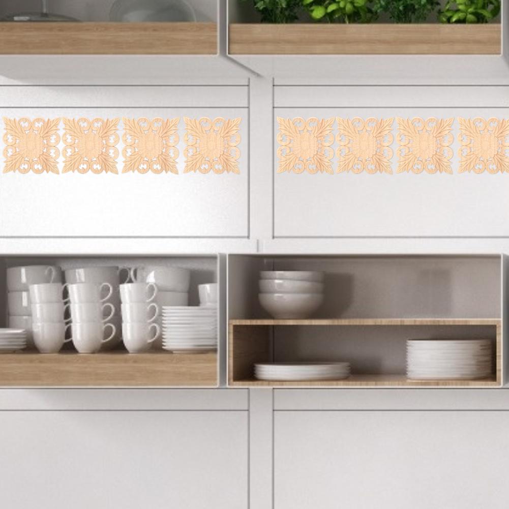 Träsnidad Applikation Inlägg Snideri Dekal Obehandlad Hem Skåp Möbler Dekor