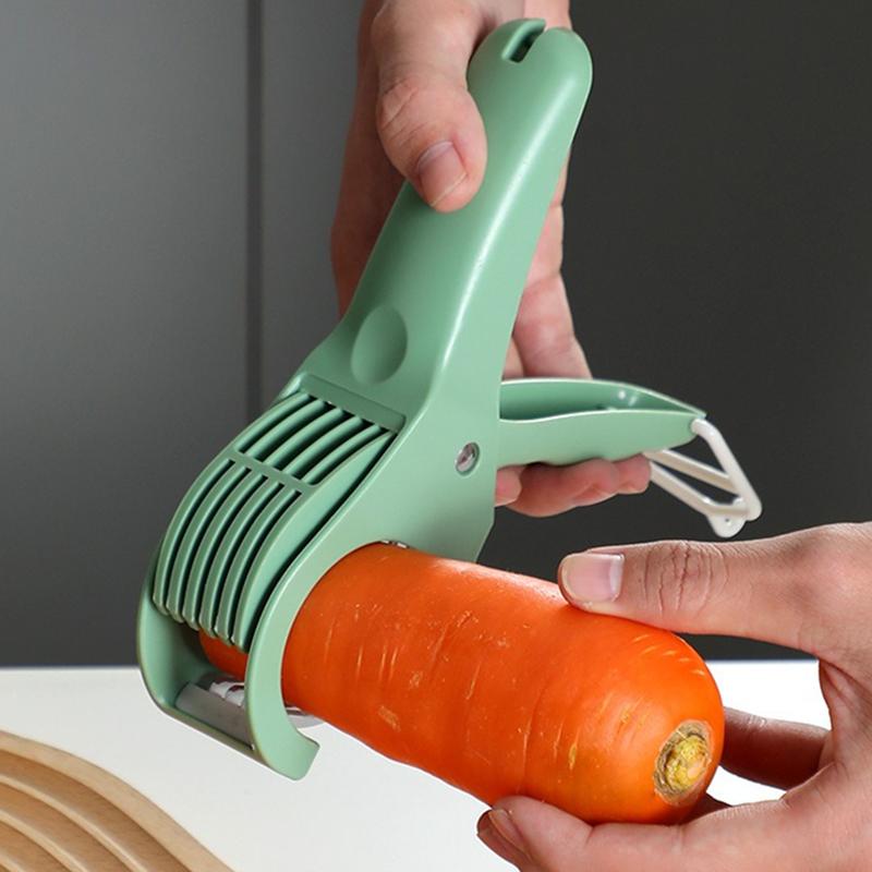New Kitchen Fruit Slicer Multifunctional Fruit and Vegetable Slicer Fruit Slicers Portable Wavy Blade Even Slicing Kitchen Tools