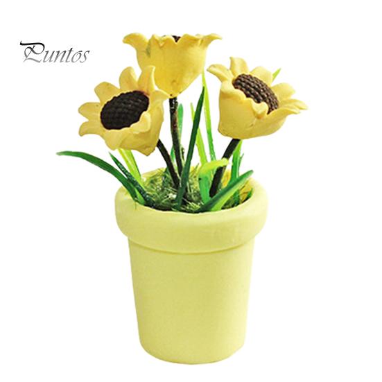 

Миниатюрный подсолнух Изысканное воображение Выращивание смоляной кукольный домик Мини подсолнух для детей жёлтый