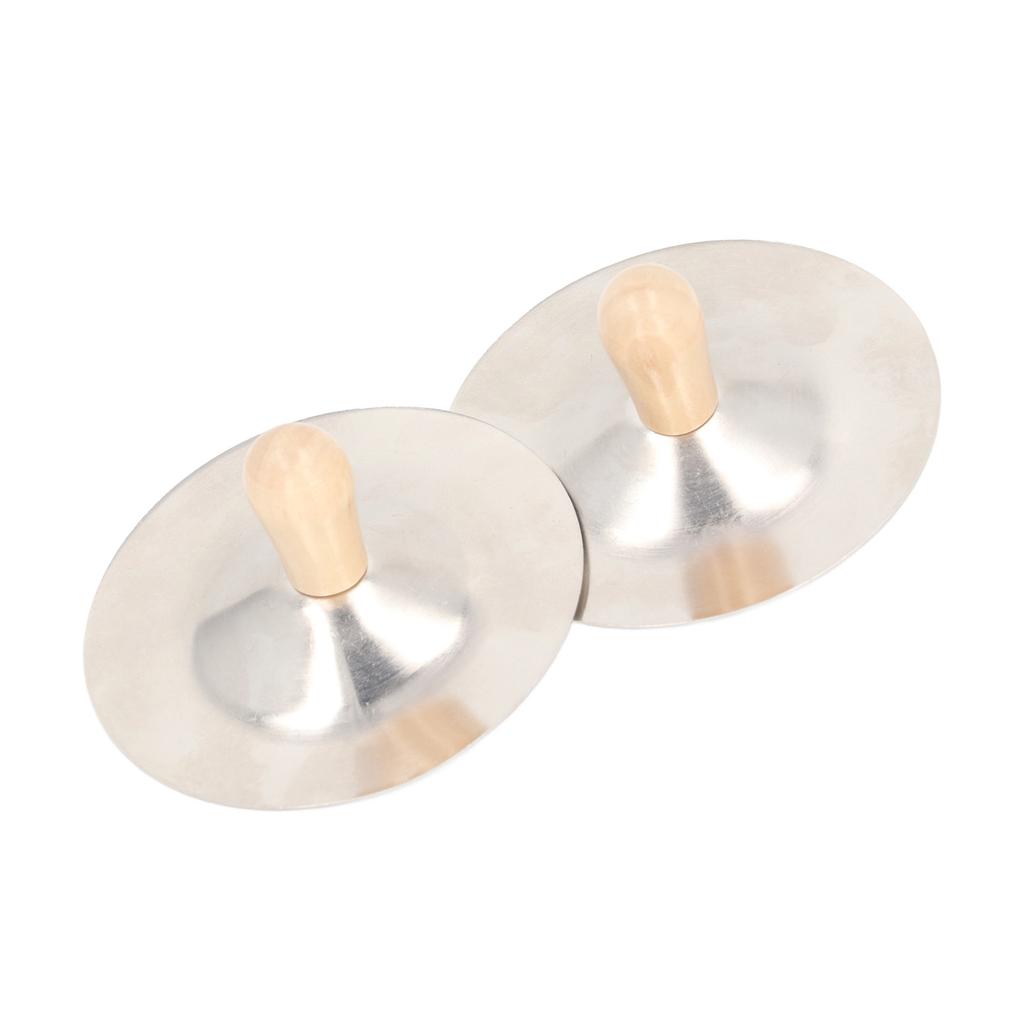 2 STÜCK Fingerzimbeln Bauchtanz Fingerzimbeln Handperkussion Musikinstrument mit Holzgriff