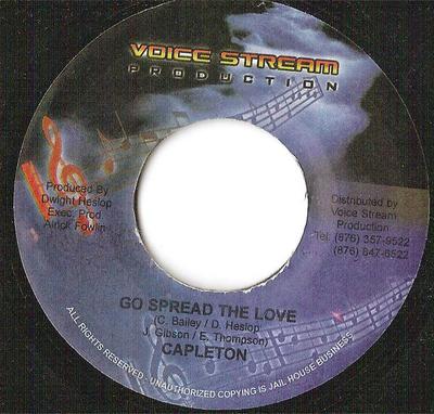 7inch Record CAPLETON / LADY G - Go Spread The Love / Hungry Child NONE Voice Stream Pr 2004 Jamaica Reggae, Ska & Dub Used