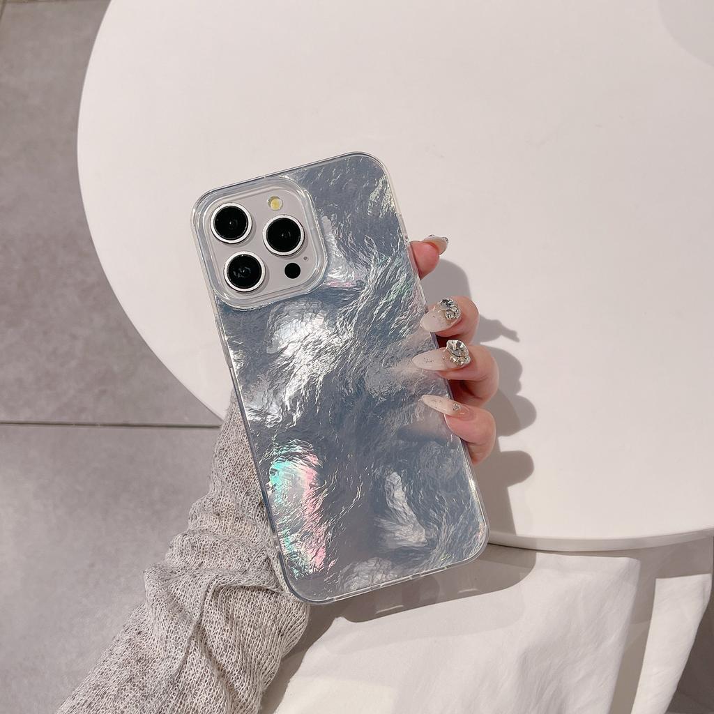 Advanced Feather Yarn Laser Is Suitable for iPhone15Pro Max Apple 16 Mobile Phone Case 13/14 Water Ripple Material