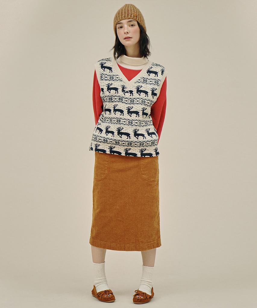 Chikita Bandless Skirt (Corduroy) Camel 234402Scm