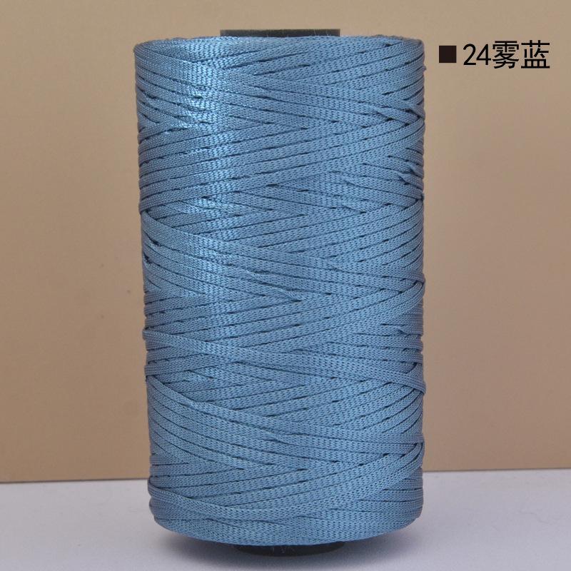 Mercerized Cotton Linen Light Body Ice Silk Flat Belt Wool Hand-Woven Crocheted Diy Hook Bag Hat Seat Cushion Hollow Thread
