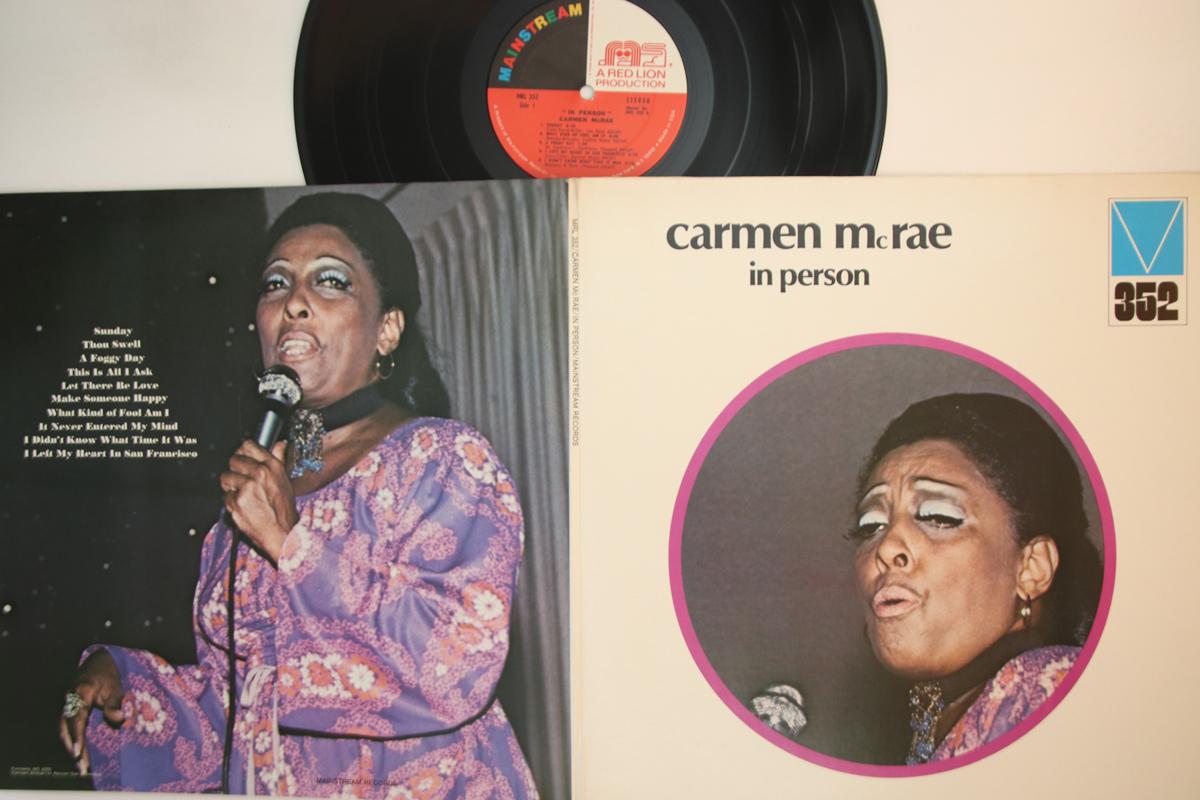 

LP Record CARMEN MCRAE - In Person MRL352 MAINSTREAM 1972 US Jazz Used