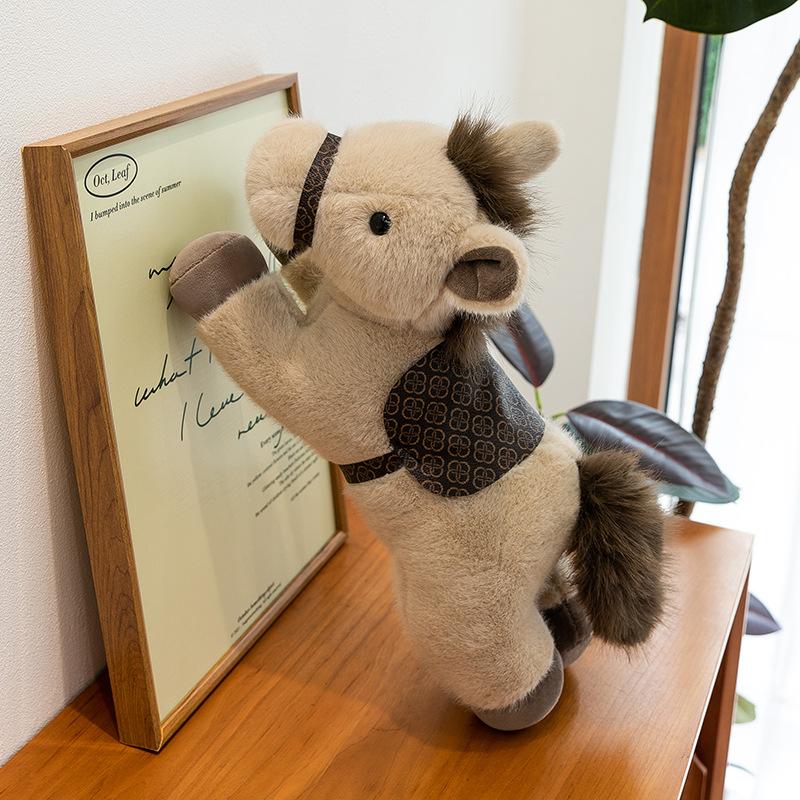 Simulare petrecere model ponei șa jucărie de pluș cadouri eveniment întâlnire anuală păpuși pentru copii suveniruri loc pitoresc pajiște