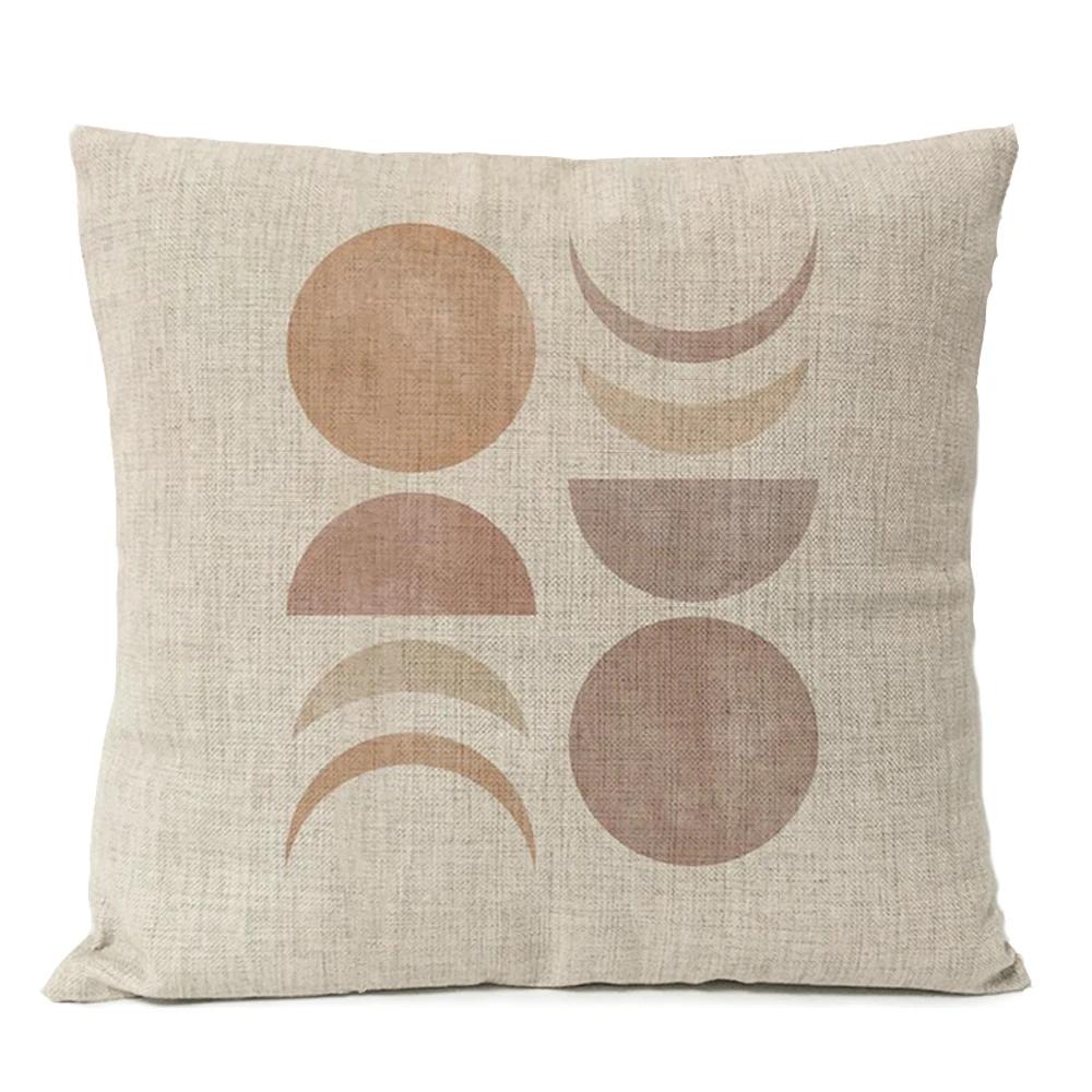 Boho Bohemia Geometric Floral Pillow Cover Leaves Cushion Sun Moon Throw Linen Pillowcase Home Decorative Decor Sofa Cushions