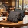 Yousheng Herren Kurze Tasche Geldbörse Minimalistische Geldbörse mit Mehreren Kartenfächern Ausweisfenster Münzfach Kartenhalter Geldbörse für Reisen Und Alltag