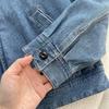 2025 Women's Summer Denim Loose Jacket with Turn-Down Collar and Zipper - Detroit Casual Style
