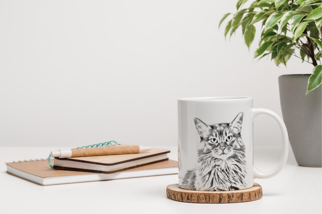 Somali - Cup with a Cat, Cute Cup with Graphics, a Gift with Your Photo from the Art-Dog Brand