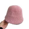 Autumn and winter new rabbit fur knitted bucket hat women's fashion literary warmth straight fisherman hat