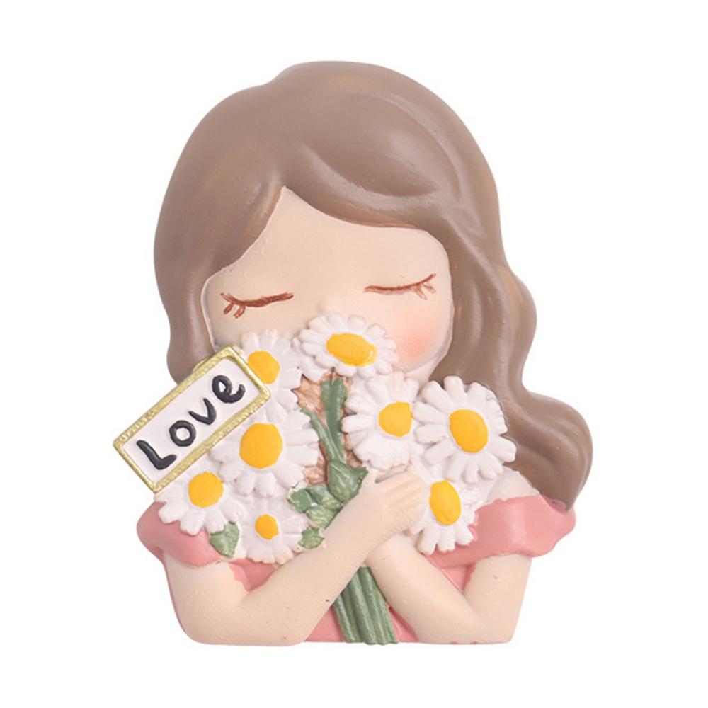 

3D Стереоскопическая Наклейка на Выключатель Девочка с Букетом Романтический Язык Цветов Наклейка на Выключатель