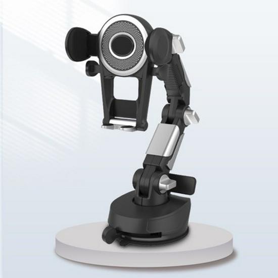 Shockproof Telescopic Mount with Silicone Suction for Dashboard - Suited for Cars, Large Trucks, and Off-Road Vehicles.
