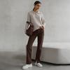 Fall Winter New Women's Casual Plain Polo Collar Pullover Knit Sweater European American Style Trendy Versatile Top