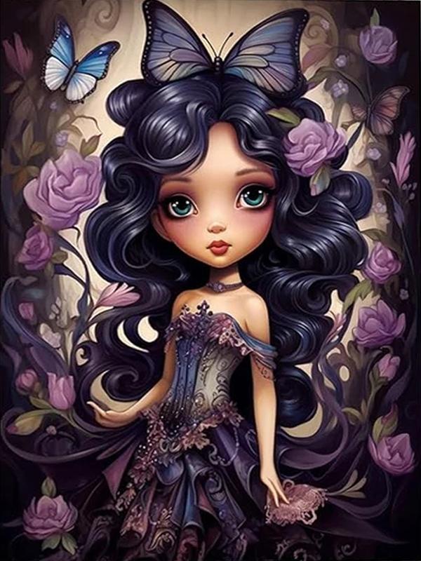 

Алмазна мозаїка Нова колекція 2024 Мультяшна дівчинка Зроби сам Повна квадратна кругла викладка Стразова вишивка Маленька фея Мозаїка Набори для вишивки хрестиком Round drill 30x40cm