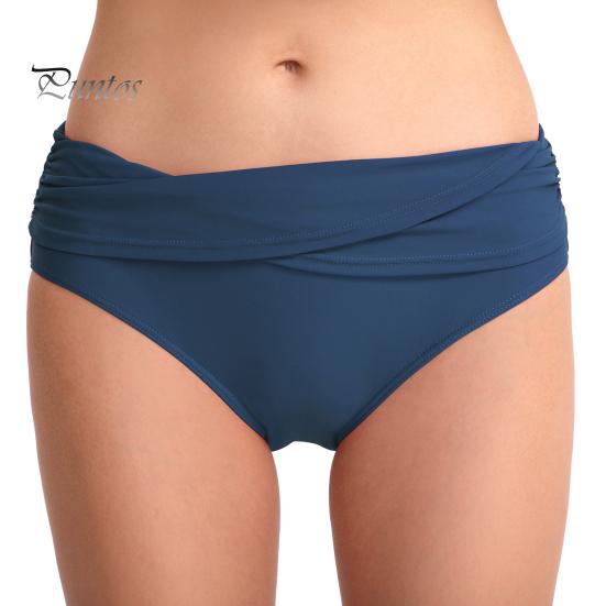 Slip de baie pentru femei, talie medie, cu acoperire completă, tip tankini, cu control al abdomenului, costum de baie