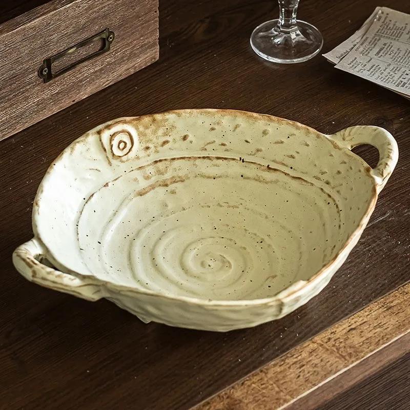 Ceramic Bowl Luxury Ramen Noodle Bowl Fruitplate Kitchen Utensils Microwave Creative Tableware Table Services Pretty Decoration