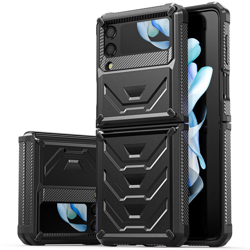 Rugged Phone Case for Samsung Galaxy Z Flip 4 3 5G 2025, Shockproof and Anti-Scratch Silicone Bumper Case for Galaxy Z Flip 4