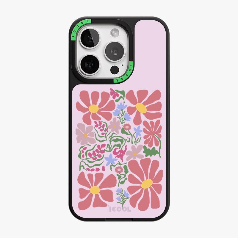 Replaceable Back Plate Mobile Phone Case Iphone15 Flower Apple 14pro Removable Magnetic Two-in-one Can Be Changed At Will