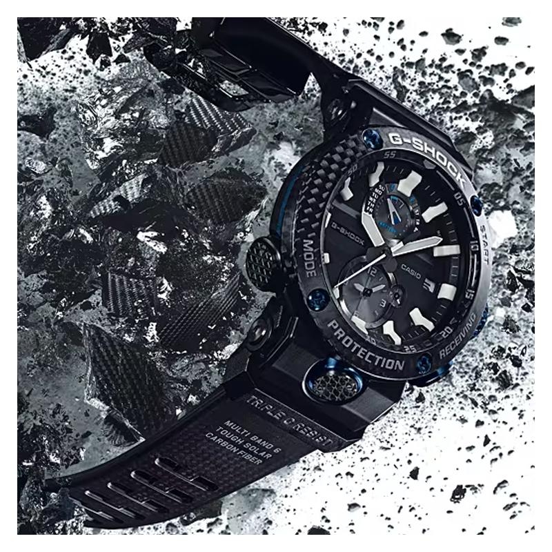 Casio G-SHOCK GRAVITYMASTER 200 meters waterproof solar quartz movement carbon fiber strap Japanese and Korean watch men's watch GWR-B1000-HT1A1JF