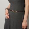 Adjustable PU Leather Waist Belt for Women Heart Shaped Clasp Waist Girdle Lightweight Fashion Waist Accessory
