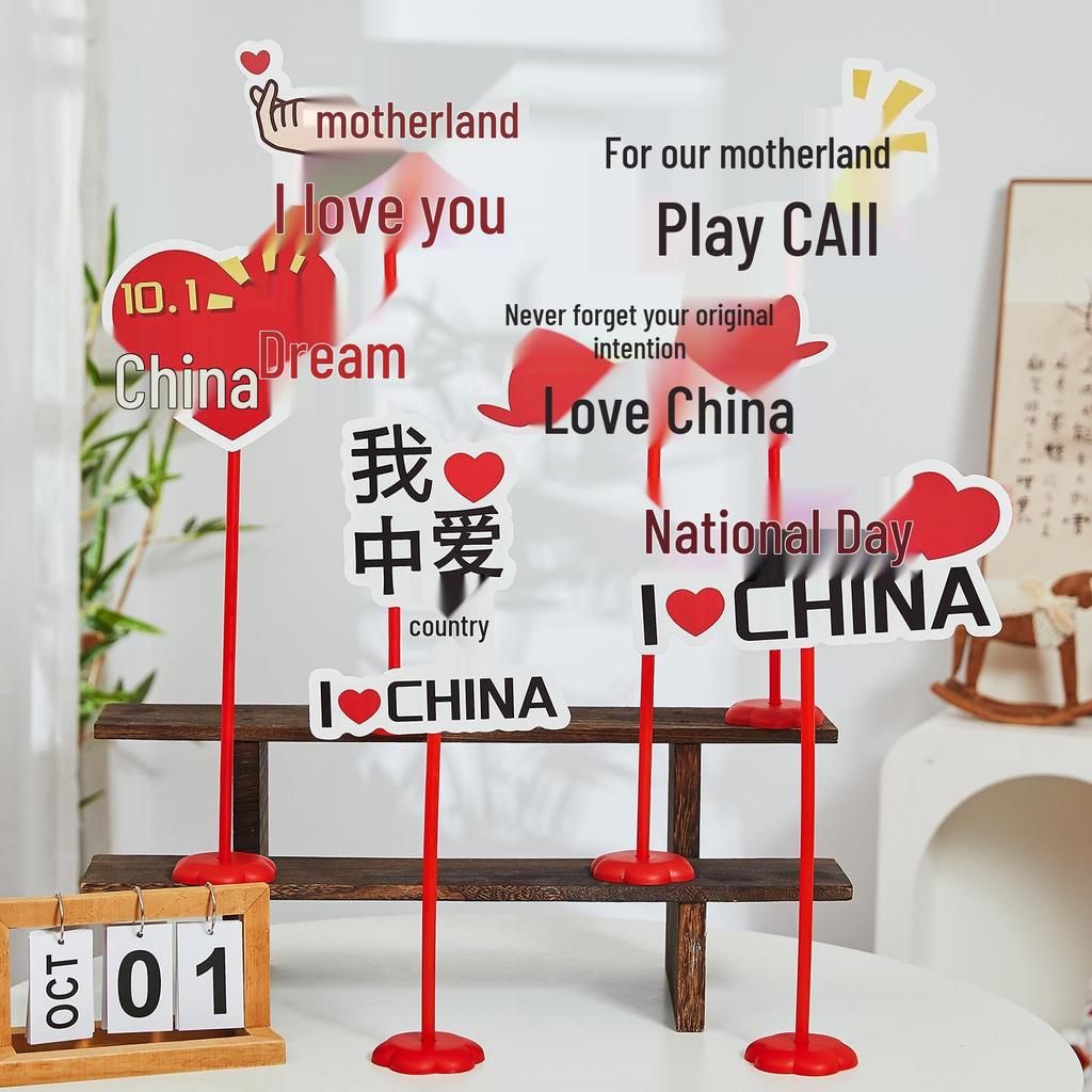 2025 Mid-Autumn Festival & National Day Cat Decor Sign for Shopping Mall & Store Counter Display