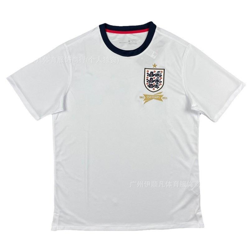 Maglia da Calcio Retrò Inghilterra Stile 2006 Lampard 18 Rooney 10 Gerrard 4 Misto Cotone Bianco Maglia da Calcio Uomo Donna Adulto