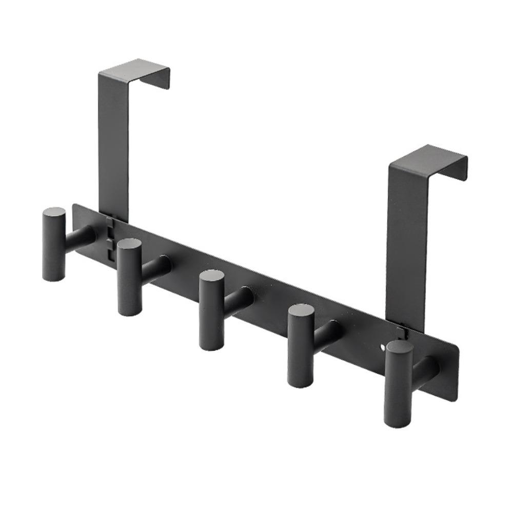 

Stainless Steel Over Door Hook Heavy Duty Space-Saving Door Hanger T-Shaped Rust-proof Towel Organizer чёрный