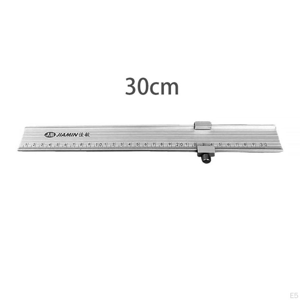 Dřevoobráběcí pravítko z hliníkové slitiny s posuvným dorazem Přesné kovové pravítko kolejnic, metrické značení