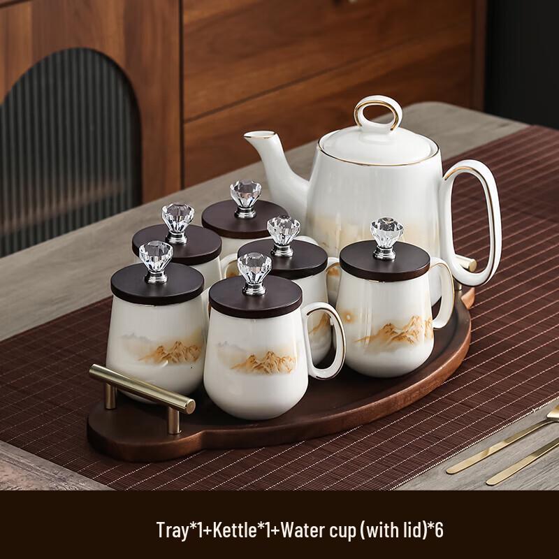 Handon Ceramic Tea Cup and Kettle Set