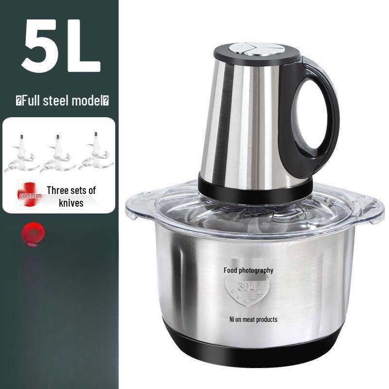 Electric Meat Grinder & Dough Mixer - Multifunctional Household Food Processor for Dumpling Stuffing & Pepper Grinding