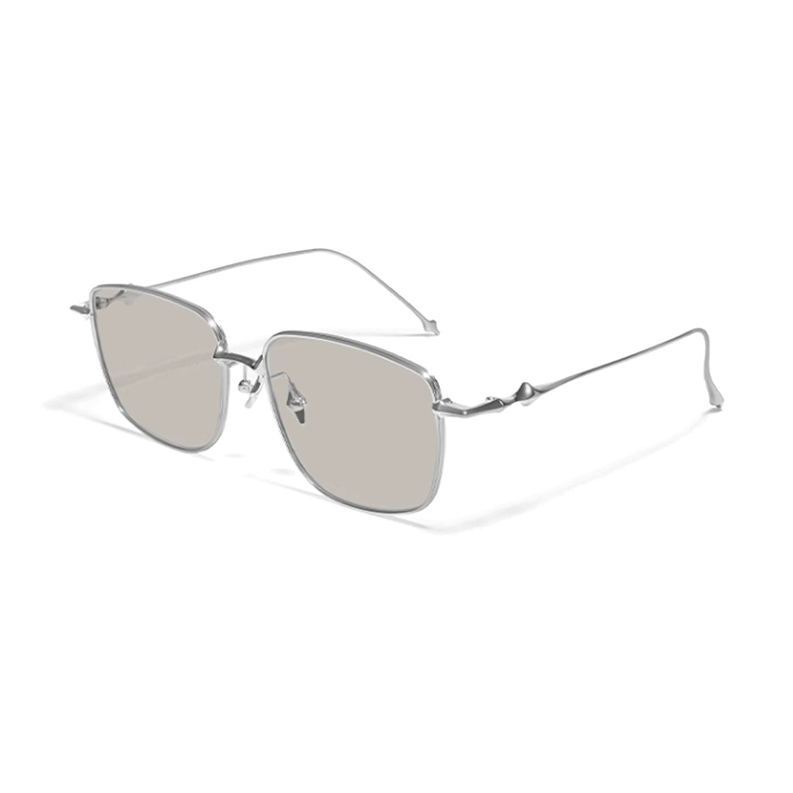 

Gentle Monster Academya Oversized Irregular Sunglasses Unisex sunglasses Silver ACADEMYA-02(BR) Basic Packaging-Eyeglass Case+Box,59,Silver